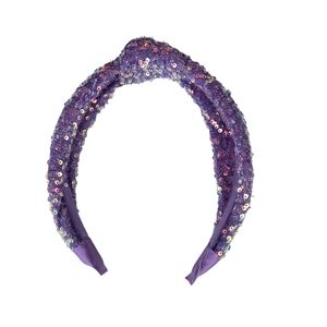 🔥4/$20 Sequined Knotted Headband NEW -Teen/Adult -Purple **SEE MEASUREMENTS**